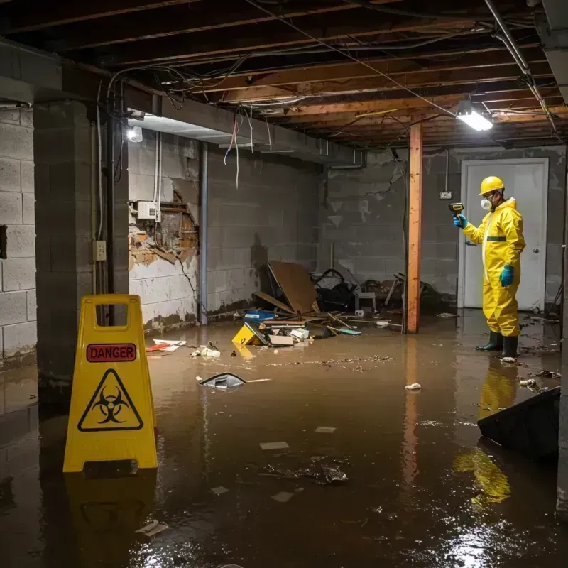 Flooded Basement Electrical Hazard in Conrad, MT Property